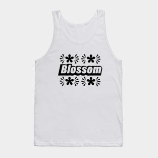 Blossom blossoming typographic logo design Tank Top